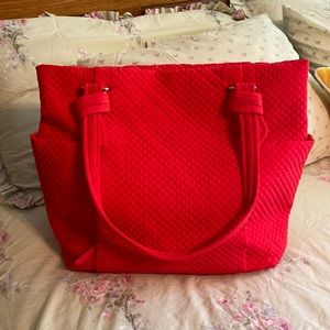 Vera Bradley, bright coral tote bag
